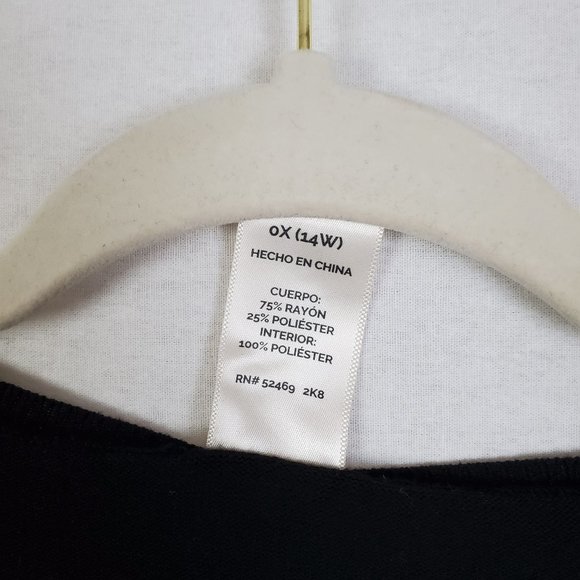 Terra &Sky Pullover Sweater Long Sleeve V-Neck 14W - Picture 7 of 8